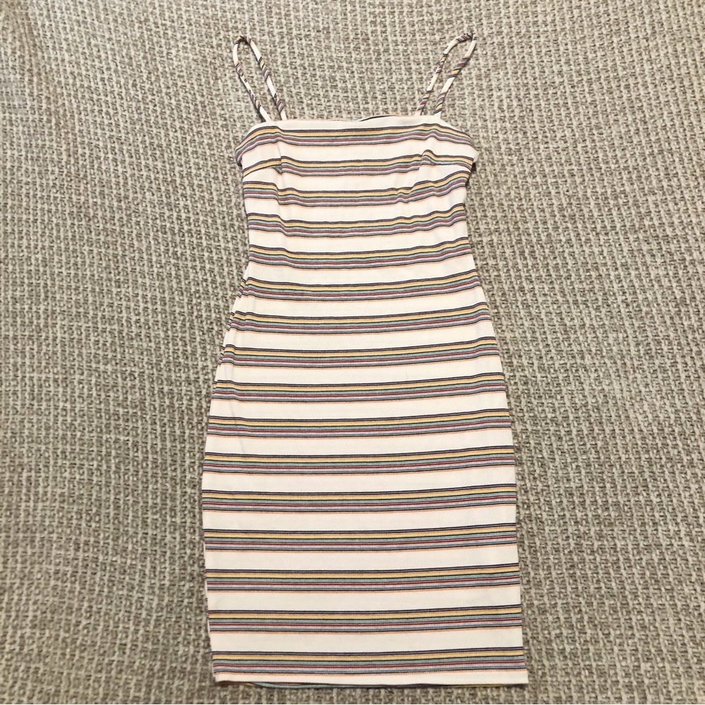 Windsor White/Rainbow Stripe Bodycon Dress
